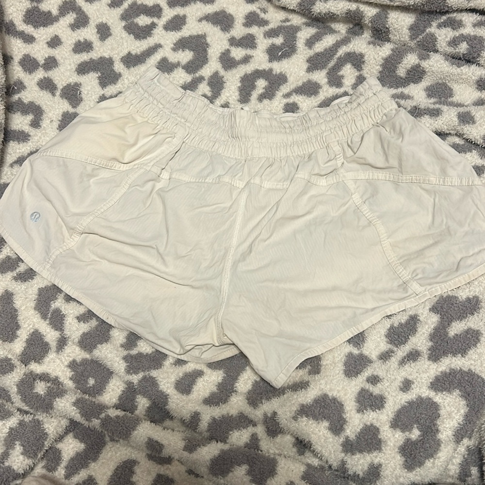 White Lululemon shorts